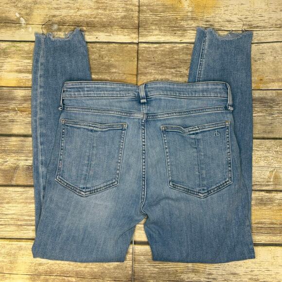 Rag & Bone Cate Midrise Skinny Harper Raw Hem Stretch Denim Womens Sz 29 - Picture 3 of 8